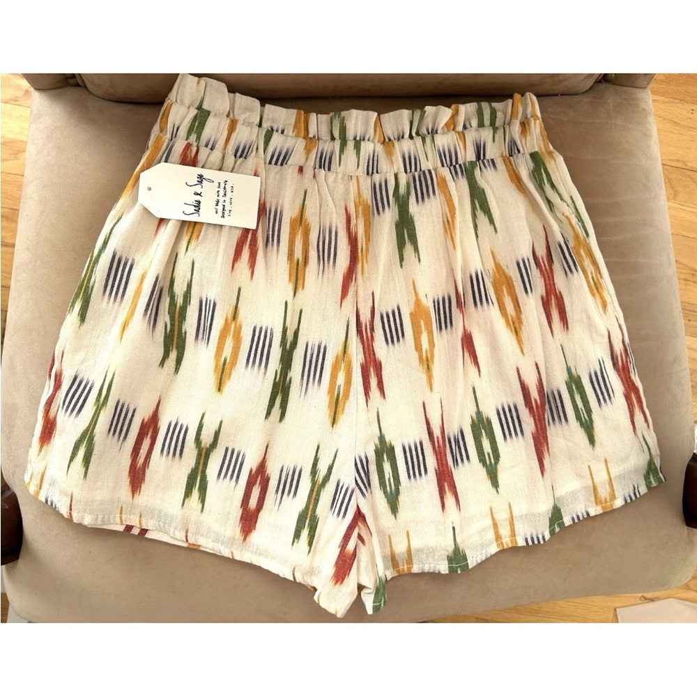 Sadie & Sage Ikat Southwestern Aztec Print Shorts Size Small